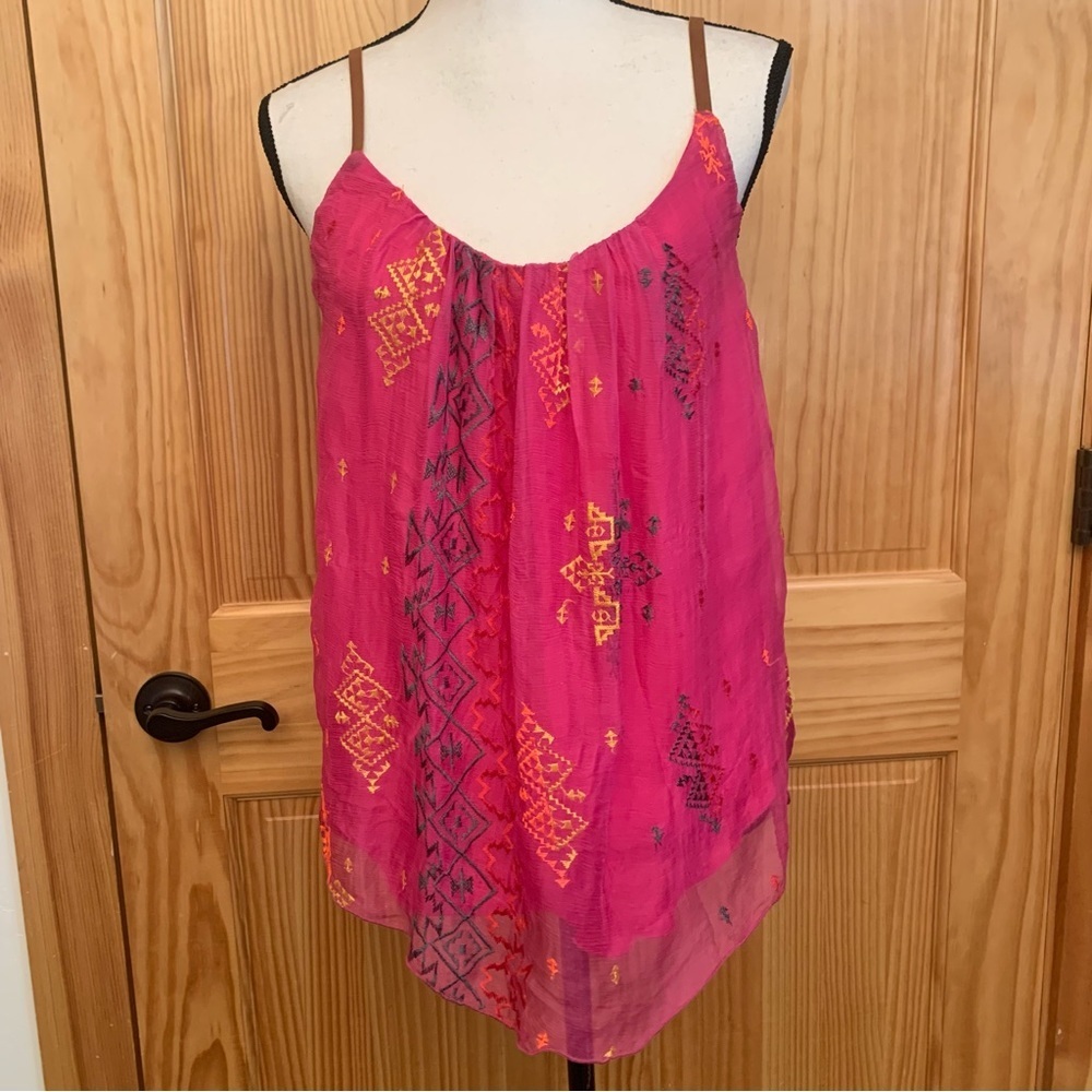TWELFTH STREET by Cynthia Vincent Pink Silk Top